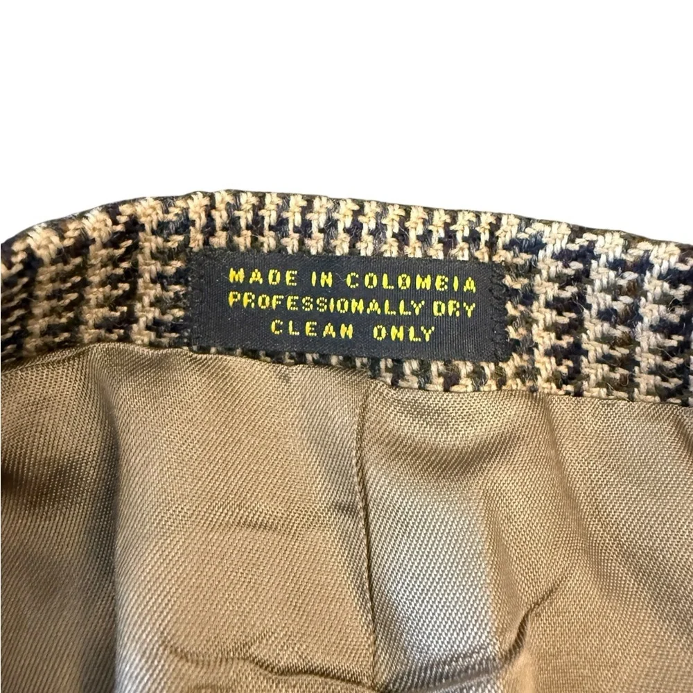 Oscar de la Renta Blazer Mens 44R Brown Houndstooth Sport Coat Tweed Jacket‎ VTG